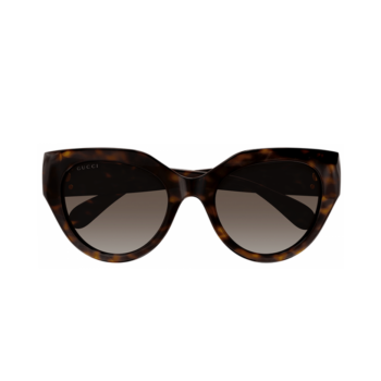 Gucci GG1408S-003 – Ochelari de soare damă, Havana, Cat-Eye, 52 mm