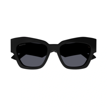 Gucci GG1422S-001 – Ochelari de soare damă, Negri, Pătrați, 55 mm