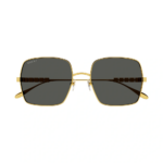 Gucci GG1434S-001 - Ochelari de soare damă, Aurii, Pătrați, 57 mm
