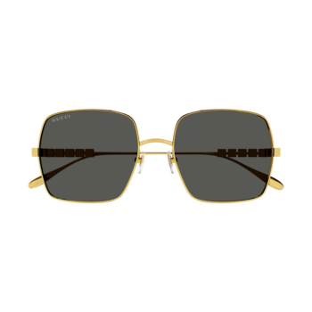 Gucci GG1434S-001 - Ochelari de soare damă, Aurii, Pătrați, 57 mm