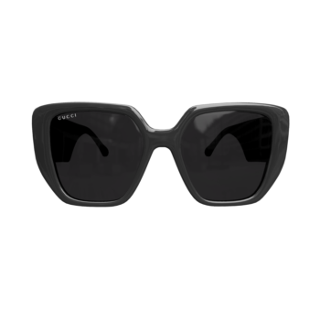 Gucci GG0956S-003 - Ochelari de soare Femei, Negru, Geometrici, 54 mm