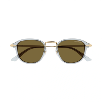 Montblanc MB0336S-003 - Ochelari de soare Bărbați, Gri & Auriu, Panthos, 48